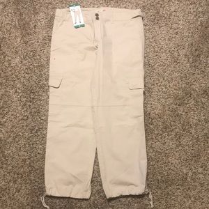 12 - Clover Blossom Sand Colored Pants NWT